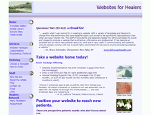 Tablet Screenshot of healers-websites.com